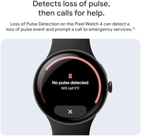 Google Pixel Watch 4  45mm    Android   2 Years of Data  Heart Rate Sleep & Fitness Tracking   40hr Battery   Matte Black Aluminum Case   Obsidian Active Band   LTE  2025   Google Pixel Watch app