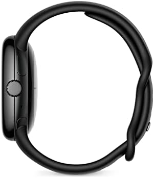 Google Pixel   Android Smartwatch with Fitbit Activity Tracking   Heart Rate Tracking Watch   Polished Silver Stainless Steel case with Charcoal Active band   LTE