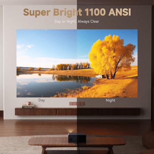 Google TV Smart Projector 4K Wanbo X5 Pro 1100 ANSI HDR10 Projector with WiFi and Bluetooth Outdoor & Home Movie Proyector 1080P Ceiling Auto Focus & Keystone 26dB Quiet HDMI 2 0 Voice Control