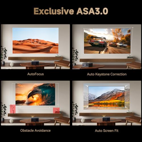 Google TV Smart Projector 4K Wanbo X5 Pro 1100 ANSI HDR10 Projector with WiFi and Bluetooth Outdoor & Home Movie Proyector 1080P Ceiling Auto Focus & Keystone 26dB Quiet HDMI 2 0 Voice Control