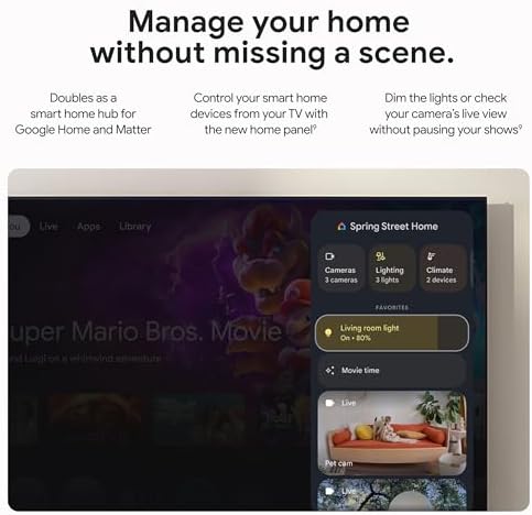 Google TV Streamer 4K   Fast Streaming Entertainment on Your TV with Voice Search Remote   Watch Movies  Shows  Live TV  and Netflix in 4K HDR   Smart Home Control   32 GB of Storage   Porcelain