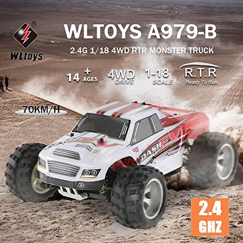 GoolRC WLtoys A979 B RC Car 2 4G 1/18 Scale 4WD 70KM/h High Speed Electric RTR Monster Truck