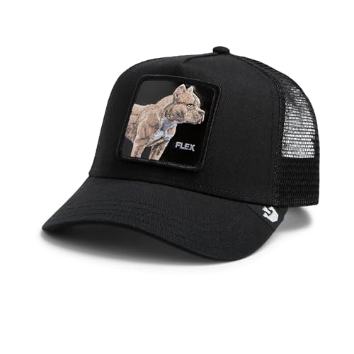 Goorin Bros  The Farm Unisex Original Adjustable Snapback Trucker Hat  Black  The Flex Pitbull   One Size