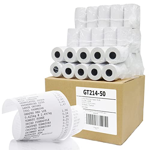 Gorilla Supply Thermal Paper Receipt Roll 2 1/4 x 50 BPA Free 50 Rolls