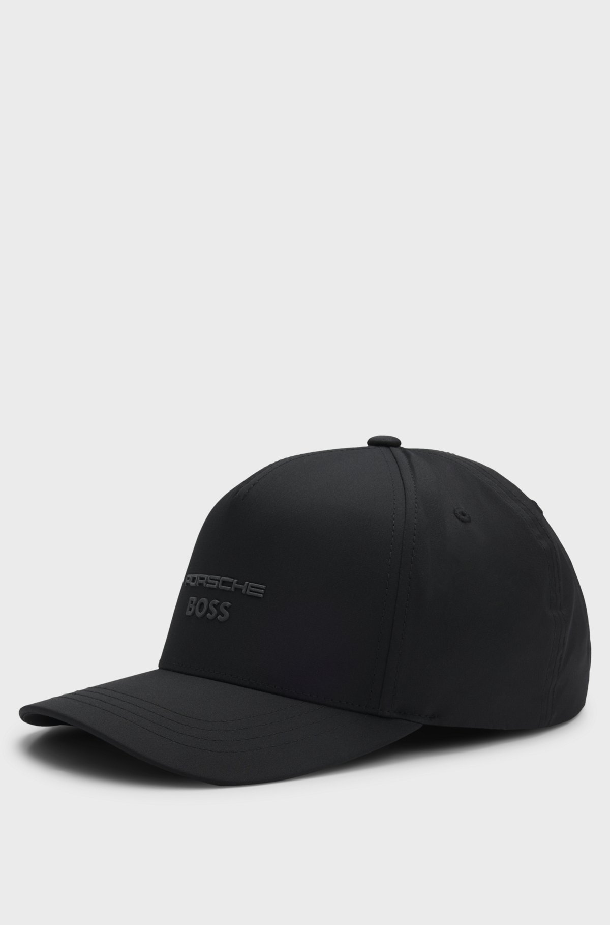 Gorra de sarga Porsche x BOSS con detalle de logo - Negro