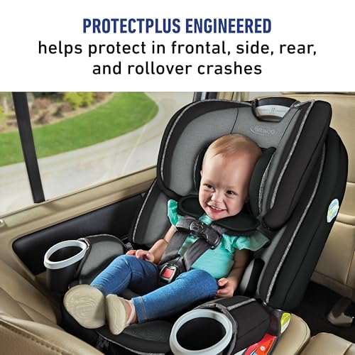 Graco 4Ever DLX 4 in 1 Car Seat  Charlie  Infant to Toddler Car Seat  with 10 Years of Use   Rear Facing  Forward Facing and Booster Modes   Safe  Comfortable and Convenient