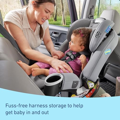 Graco 4Ever DLX 4 in 1 Car Seat  Charlie  Infant to Toddler Car Seat  with 10 Years of Use   Rear Facing  Forward Facing and Booster Modes   Safe  Comfortable and Convenient