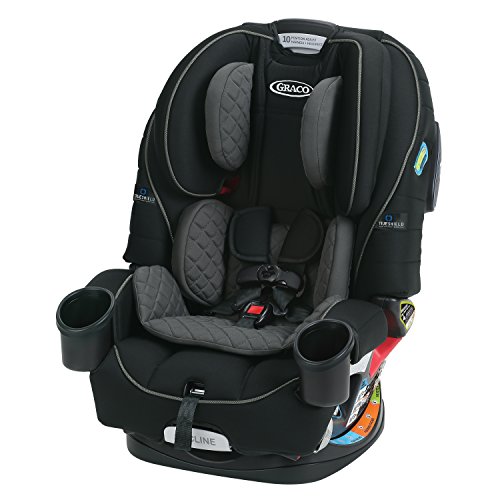 Graco 4Ever DLX 4 in 1 Car Seat  Charlie  Infant to Toddler Car Seat  with 10 Years of Use   Rear Facing  Forward Facing and Booster Modes   Safe  Comfortable and Convenient