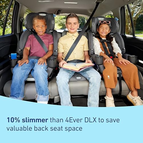 Graco 4Ever DLX 4 in 1 Car Seat  Charlie  Infant to Toddler Car Seat  with 10 Years of Use   Rear Facing  Forward Facing and Booster Modes   Safe  Comfortable and Convenient