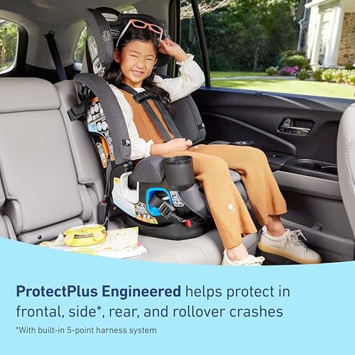 Graco 4Ever DLX 4 in 1 Car Seat  Charlie  Infant to Toddler Car Seat  with 10 Years of Use   Rear Facing  Forward Facing and Booster Modes   Safe  Comfortable and Convenient