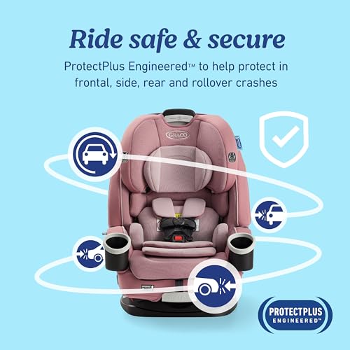 Graco 4Ever DLX 4 in 1 Car Seat  Charlie  Infant to Toddler Car Seat  with 10 Years of Use   Rear Facing  Forward Facing and Booster Modes   Safe  Comfortable and Convenient