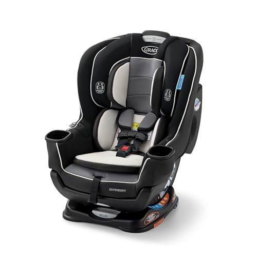Graco Extend2Fit Convertible Baby Car Seat  Rear and Forward Facing  Adjustable Extension Panel for Extra Legroom  Gotham