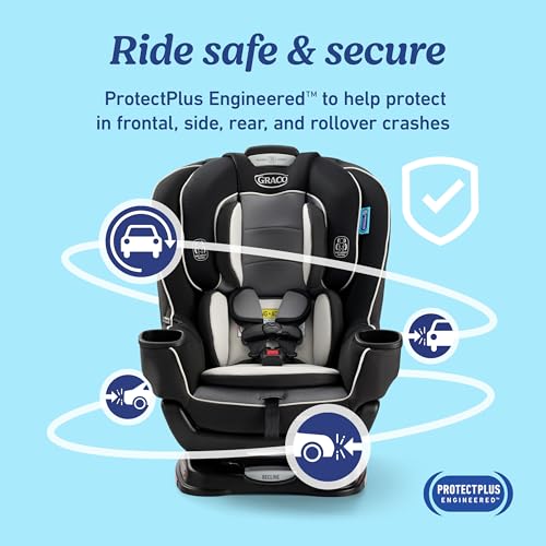 Graco Extend2Fit Convertible Baby Car Seat  Rear and Forward Facing  Adjustable Extension Panel for Extra Legroom  Gotham