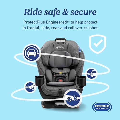 Graco Extend2Fit Convertible Baby Car Seat  Rear and Forward Facing  Adjustable Extension Panel for Extra Legroom  Gotham