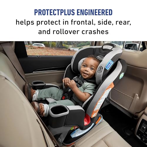 Graco Extend2Fit Convertible Baby Car Seat  Rear and Forward Facing  Adjustable Extension Panel for Extra Legroom  Gotham