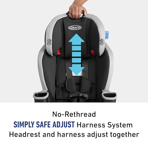 Graco Extend2Fit Convertible Baby Car Seat  Rear and Forward Facing  Adjustable Extension Panel for Extra Legroom  Gotham