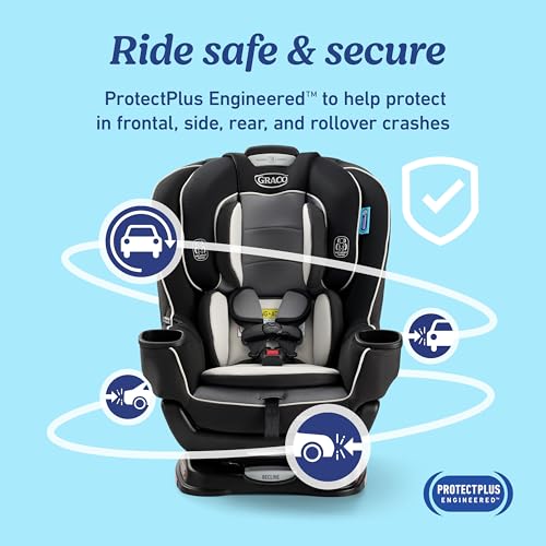 Graco Extend2Fit Convertible Baby Car Seat  Rear and Forward Facing  Adjustable Extension Panel for Extra Legroom  Gotham