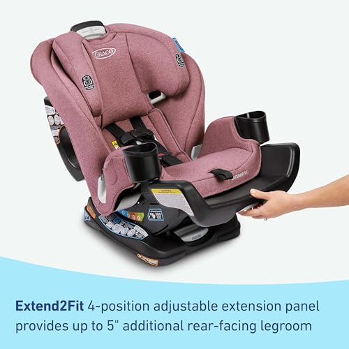 Graco Extend2Fit Convertible Baby Car Seat  Rear and Forward Facing  Adjustable Extension Panel for Extra Legroom  Gotham