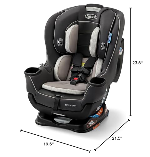 Graco Extend2Fit Convertible Car Seat  Rear and Forward Facing Car Seat with Adjustable Extension Panel for Extra Legroom  Great Gift for Baby Shower or Baby Registry  Redmond