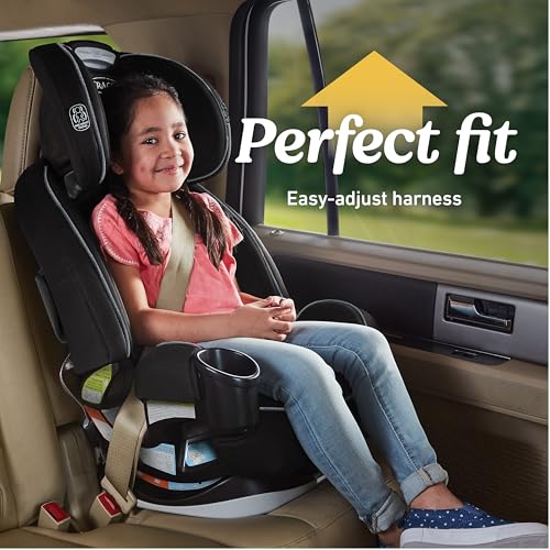 Graco Grows4Me 4 in 1 Convertible Car Seat  10 Years of Use   Infant Car Seat to Toddler  4 Stages of Use   Rear Facing  Forward Facing  High Back Booster  Backless Booster Seat  West Point Design