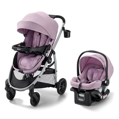 Graco Modes Pramette Travel System  Car Seat and Stroller Combo  Includes SnugRide LX Infant Car Seat and Baby Stroller  3 Modes  Car Seat Carrier  Pramette  Toddler Stroller  Ellington