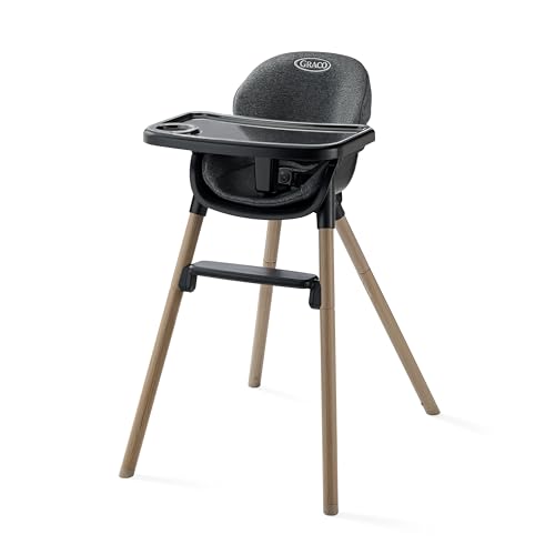 Graco Ready2Dine DLX 4 in 1 Highchair  Portable High Chair with 4 Growing Stages  Foldable Baby High Chair  Toddler Feeding Seat  Youth Stool  and Big Kid Seat  Hazen