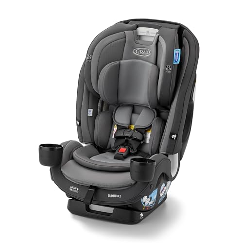 Graco Slimfit 3 in 1 Convertible Car Seat  Ultra Space Saving Design  Jarret  Suitable for Rear and Forward Facing  Highback Booster Seat with 10 Position Headrest