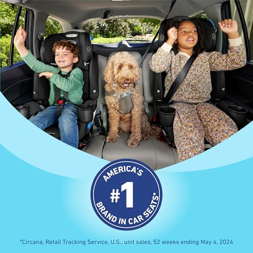 Graco Slimfit 3 in 1 Convertible Car Seat  Ultra Space Saving Design  Jarret  Suitable for Rear and Forward Facing  Highback Booster Seat with 10 Position Headrest