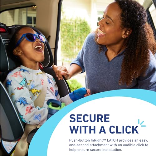 Graco Slimfit 3 in 1 Convertible Car Seat  Ultra Space Saving Design  Jarret  Suitable for Rear and Forward Facing  Highback Booster Seat with 10 Position Headrest