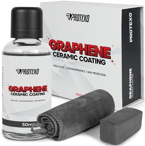 Graphene Ceramic Coating for Cars 50ML   Complete Ceramic Car Coating Kit  PRO    Invisible & Hydrophobic Nano Auto Coating for Car Paint  Plastic Trim  Wheels  Windshield Glass  & Headlights