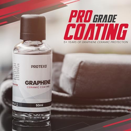 Graphene Ceramic Coating for Cars 50ML   Complete Ceramic Car Coating Kit  PRO    Invisible & Hydrophobic Nano Auto Coating for Car Paint  Plastic Trim  Wheels  Windshield Glass  & Headlights