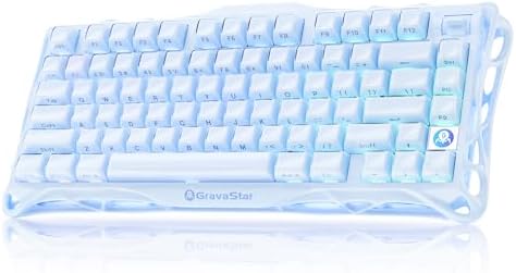 GravaStar Mercury K1 75  Wireless Mechanical Gaming Keyboard  Aluminum Alloy  Gasket Compact Custom Keyboard Hot Swap Socket  Linear Switches  RGB Backlit   Gradient Black