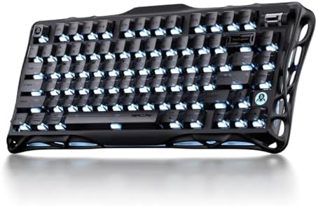 GravaStar Mercury K1 75  Wireless Mechanical Gaming Keyboard  Aluminum Alloy  Gasket Compact Custom Keyboard Hot Swap Socket  Linear Switches  RGB Backlit   Gradient Black