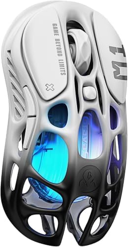 GravaStar Mercury M1 Pro Gaming Mouse  Lightweight Magnesium Alloy  26 000 DPI  PAW3395DM Sensor  5 Programmable Buttons  Support Wired/2 4GHz/BT  Up to 200 Hours Battery Life  Gradient Black 