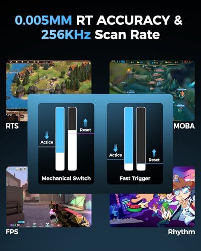 GravaStar Mercury V75 Pro HE Keyboard   75  Layout Gaming Keyboard  Hall Effect Magnetic Switches  Only Wired  Hot Swappable  8000 Hz Polling  Dual Zone RGB  Semi Aluminum Frame with Cyberpunk