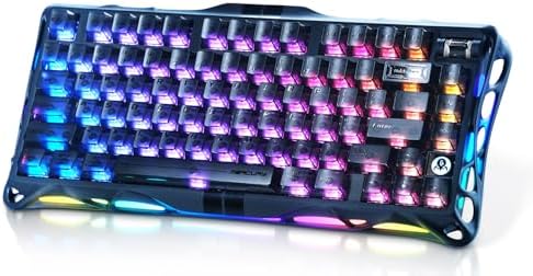 GravaStar Mercury V75 Pro HE Keyboard   75  Layout Gaming Keyboard  Hall Effect Magnetic Switches  Only Wired  Hot Swappable  8000 Hz Polling  Dual Zone RGB  Semi Aluminum Frame with Cyberpunk