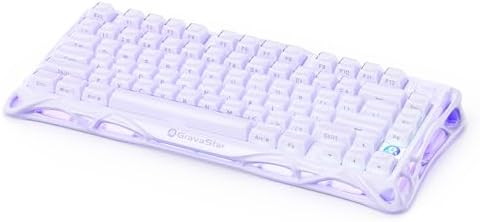 GravaStar Mercury V75 Pro HE Keyboard   75  Layout Gaming Keyboard  Hall Effect Magnetic Switches  Only Wired  Hot Swappable  8000 Hz Polling  Dual Zone RGB  Semi Aluminum Frame with Cyberpunk
