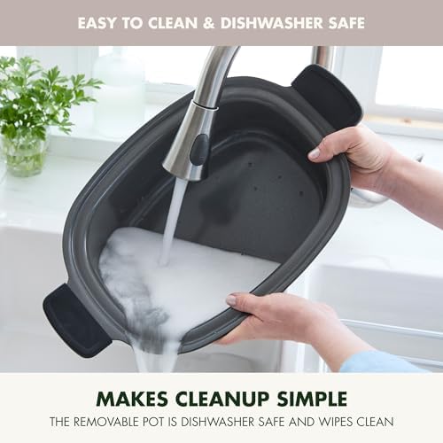 GreenPan Elite 14 in 1 Programmable 6QT Electric Slow Cooker  Dishwasher Safe Lid & Removable Crock  PFAS Free Healthy Ceramic Nonstick Multi Cooker  Sear  Sauté  Brown  Steam Basket  Roast  Clay