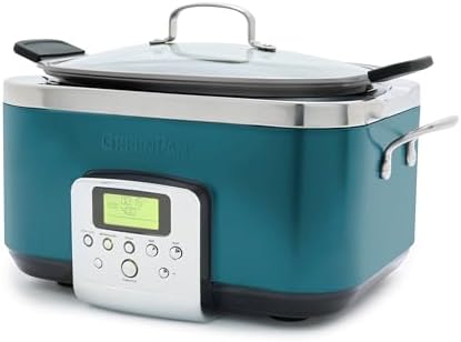 GreenPan Elite 14 in 1 Programmable 6QT Electric Slow Cooker  Dishwasher Safe Lid & Removable Crock  PFAS Free Healthy Ceramic Nonstick Multi Cooker  Sear  Sauté  Brown  Steam Basket  Roast  Clay