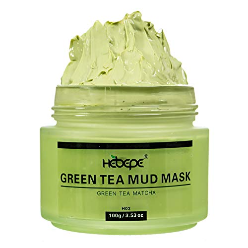 Green Tea Matcha Mud Mask with Aloe Vera  Deep Cleansing  Hydrating  and Relaxing Volcanic Clay Facial Mask