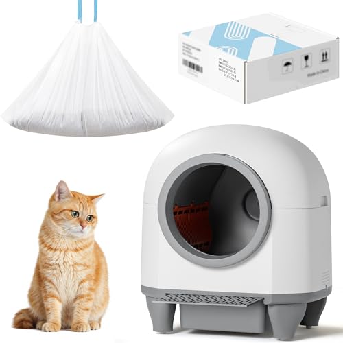 Greesum 45 Count Waste Bags for Automatic Self Cleaning Litter Box  Replacement Cat Litter Box Liners  3 Rolls Drawstring Trash Bags  20 x 18 Inches  1 Pack/45 Counts 