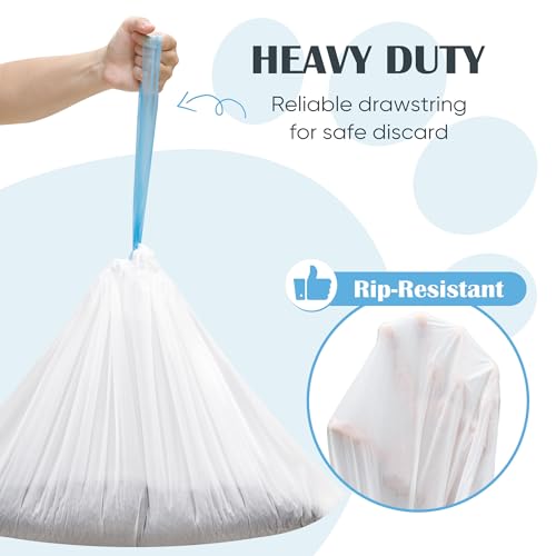 Greesum 45 Count Waste Bags for Automatic Self Cleaning Litter Box  Replacement Cat Litter Box Liners  3 Rolls Drawstring Trash Bags  20 x 18 Inches  1 Pack/45 Counts 