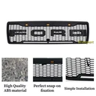 Grill For 1992 1996 Ford F150 Bronco Front Hood Grille W/LEDs & Letters Black