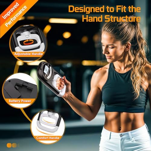 Grip Strength Tester Trainer Dynamometer   Hand Grip Dynamometer with Hand gripper Strengthener Forearm Strengthener Wrist Exerciser for Sports