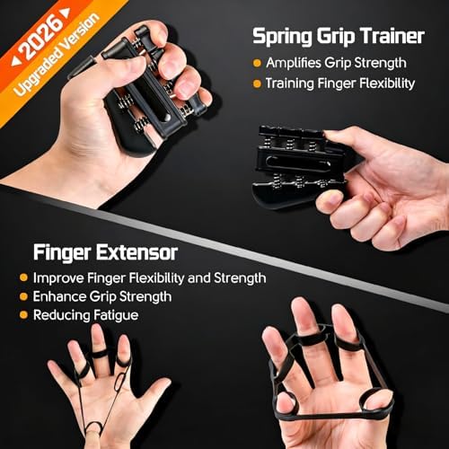 Grip Strength Tester Trainer Dynamometer   Hand Grip Dynamometer with Hand gripper Strengthener Forearm Strengthener Wrist Exerciser for Sports