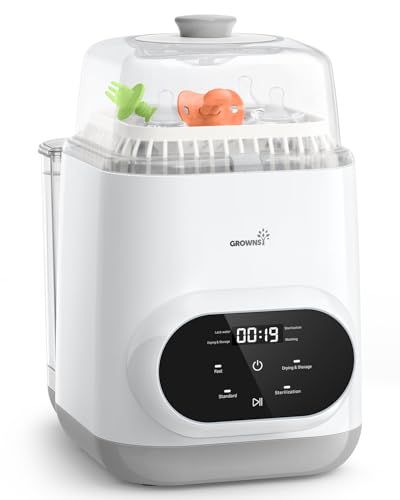 Grownsy EaseClean Bottle Washer Pro   All in One Bottle Washer and Sterilizer and Dryer   Baby Bottle Washer for Bottles  Pump Parts & Baby Essentials   Replaces Hand Washing