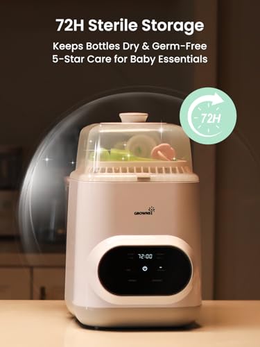 Grownsy EaseClean Bottle Washer Pro   All in One Bottle Washer and Sterilizer and Dryer   Baby Bottle Washer for Bottles  Pump Parts & Baby Essentials   Replaces Hand Washing
