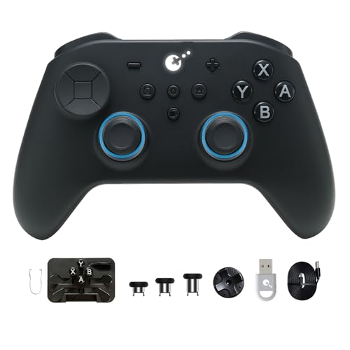 GuliKit TT MAX Bluetooth Controller For Switch 2/PC/Android/iOS - Ultra Fast Wireless Gamepad with Tension Adjustable TMR Joysticks,Micro/Hall Triggers,4 Rear Paddles,Switch 1/2 Wake-Up