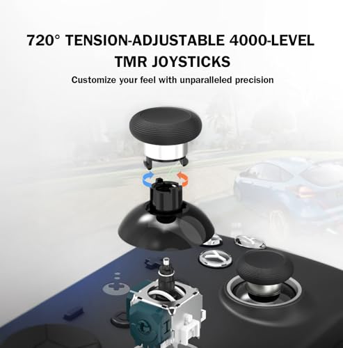 GuliKit TT MAX Bluetooth Controller For Switch 2/PC/Android/iOS - Ultra Fast Wireless Gamepad with Tension Adjustable TMR Joysticks,Micro/Hall Triggers,4 Rear Paddles,Switch 1/2 Wake-Up