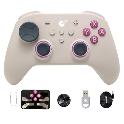 GuliKit TT MAX Bluetooth Controller For Switch 2/PC/Android/iOS - Ultra Fast Wireless Gamepad with Tension Adjustable TMR Joysticks,Micro/Hall Triggers,4 Rear Paddles,Switch 1/2 Wake-Up